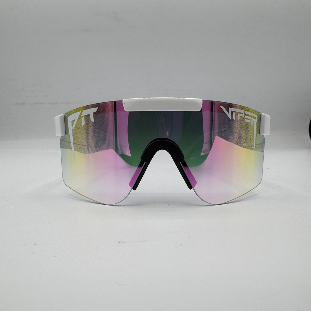 Pit Viper The Cocaine Sunglasses White Frame Pink Mirrored Lens C0C41N3